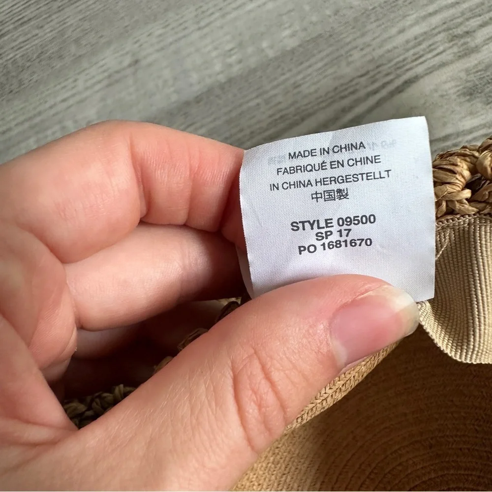 J. Crew Tan Paper Sun Hat